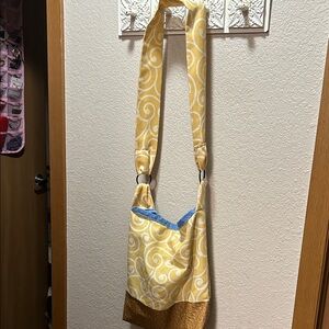 The Sak Yellow and Blue Swirl Shoulder Bag